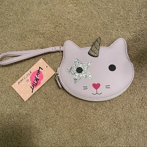 NWT Betsy Johnson Cat Unicorn Wristlet